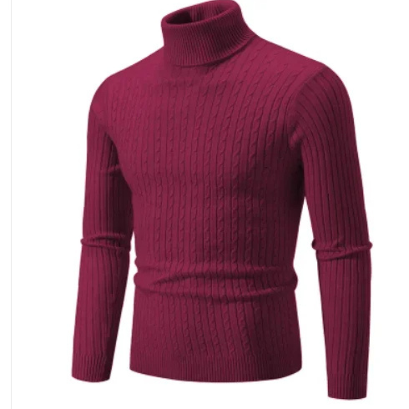 Variant image for Herrenpullover Schwarz Größe M Viskose Slim Fit Rollkragen-41