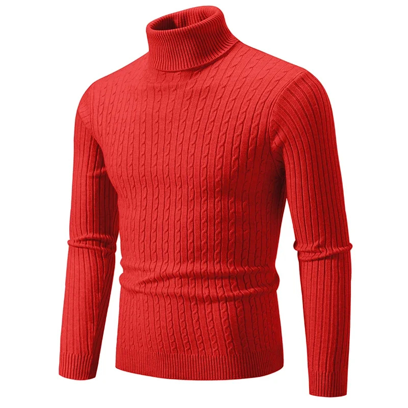 Variant image for Herrenpullover Schwarz Größe M Viskose Slim Fit Rollkragen-51