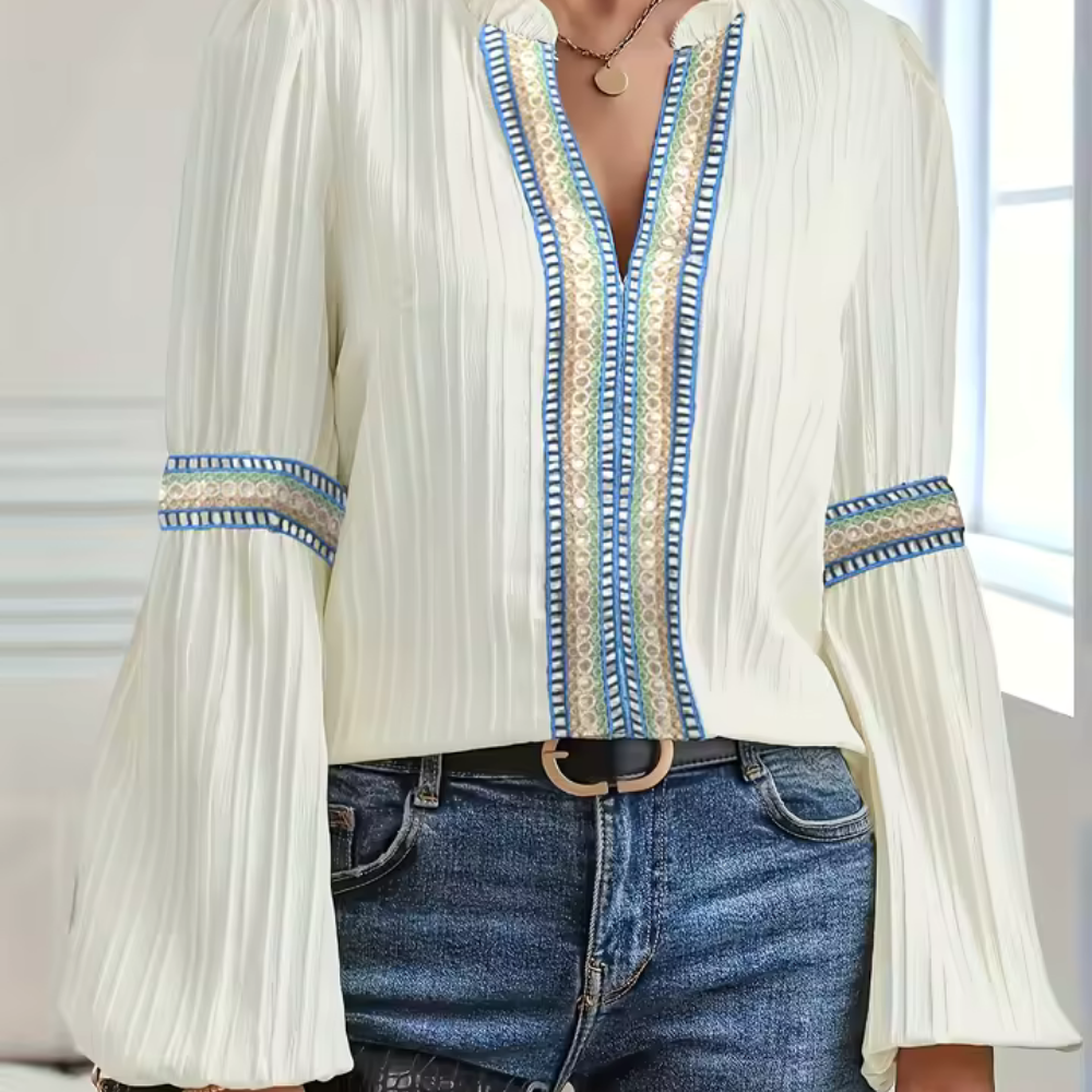 Elegante und komfortable Bluse im Boho-Chic - Enrora