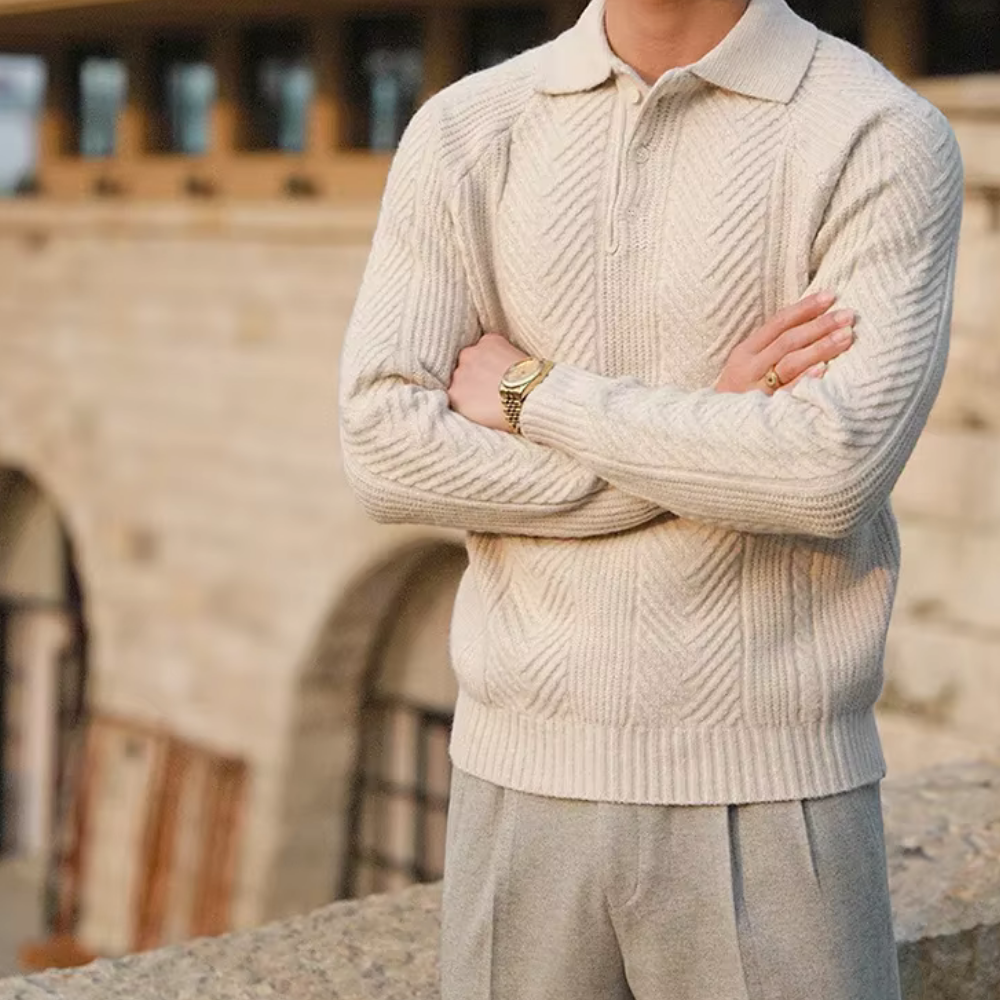 Wellington - Pullover aus Wolle mit Polokragen