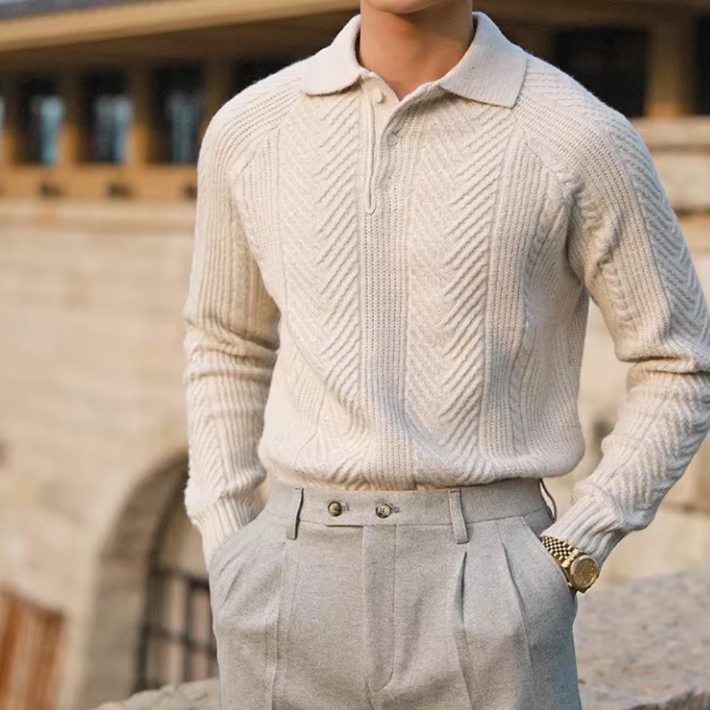 Wellington - Pullover aus Wolle mit Polokragen