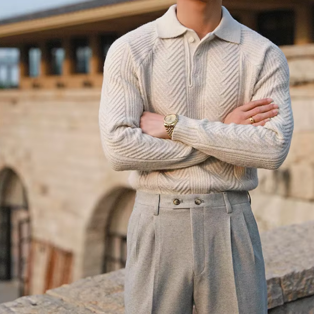 Wellington - Pullover aus Wolle mit Polokragen