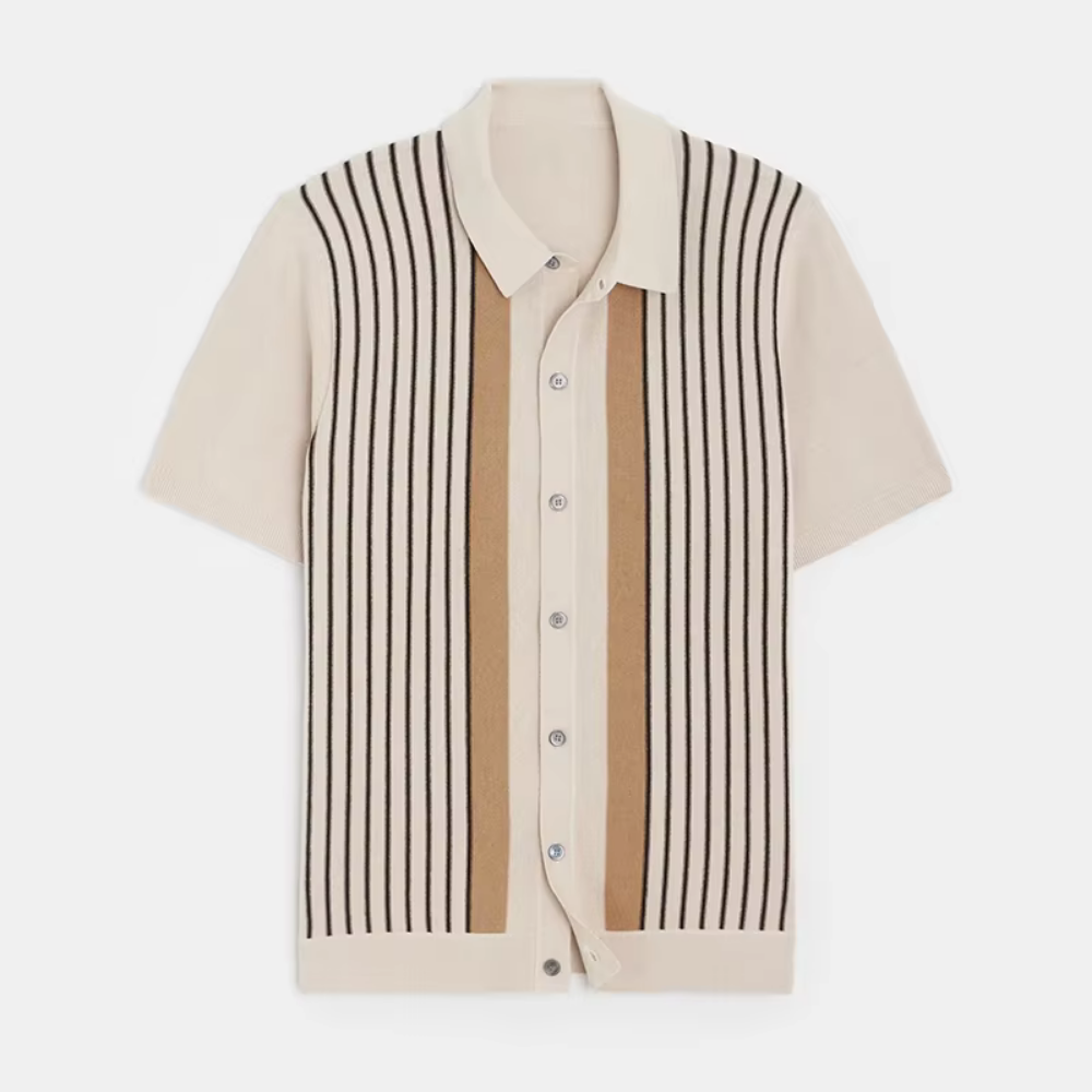 Mercer - Gestreiftes Strickhemd