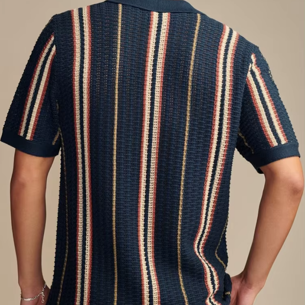 Mercer - Gestreiftes Strickhemd