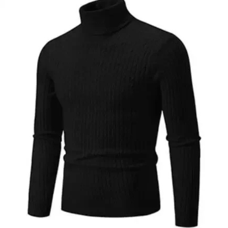 Variant image for Herrenpullover Schwarz Größe M Viskose Slim Fit Rollkragen-6