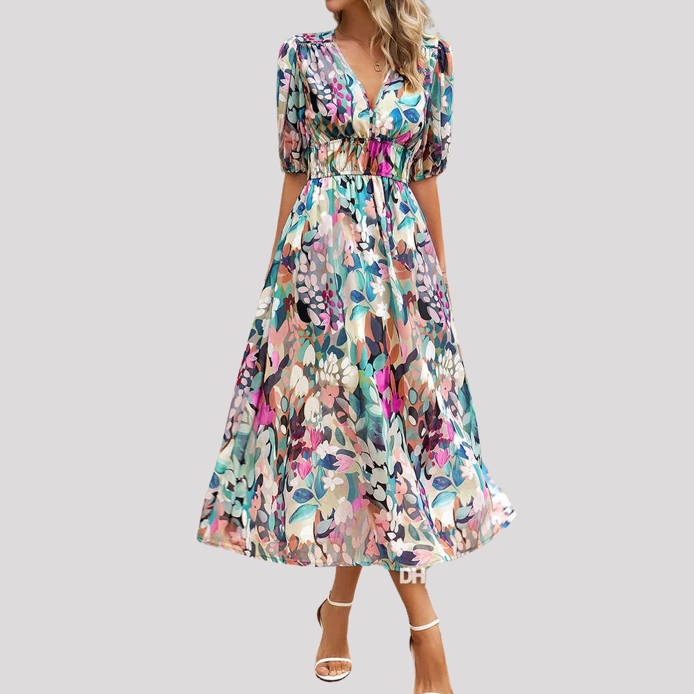 Ludivine - Damen Sommerkleid mit Blumenmuster