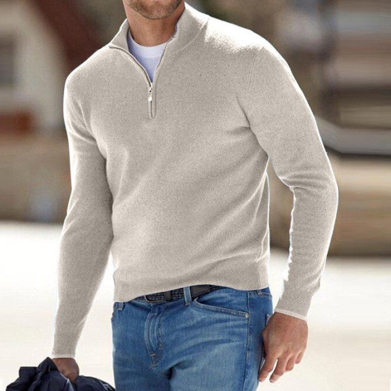 Variant image for Herrenpullover Halbzip Grau Größe M Wollstrick-43