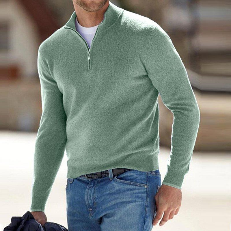 Variant image for Herrenpullover Halbzip Grau Größe M Wollstrick-13