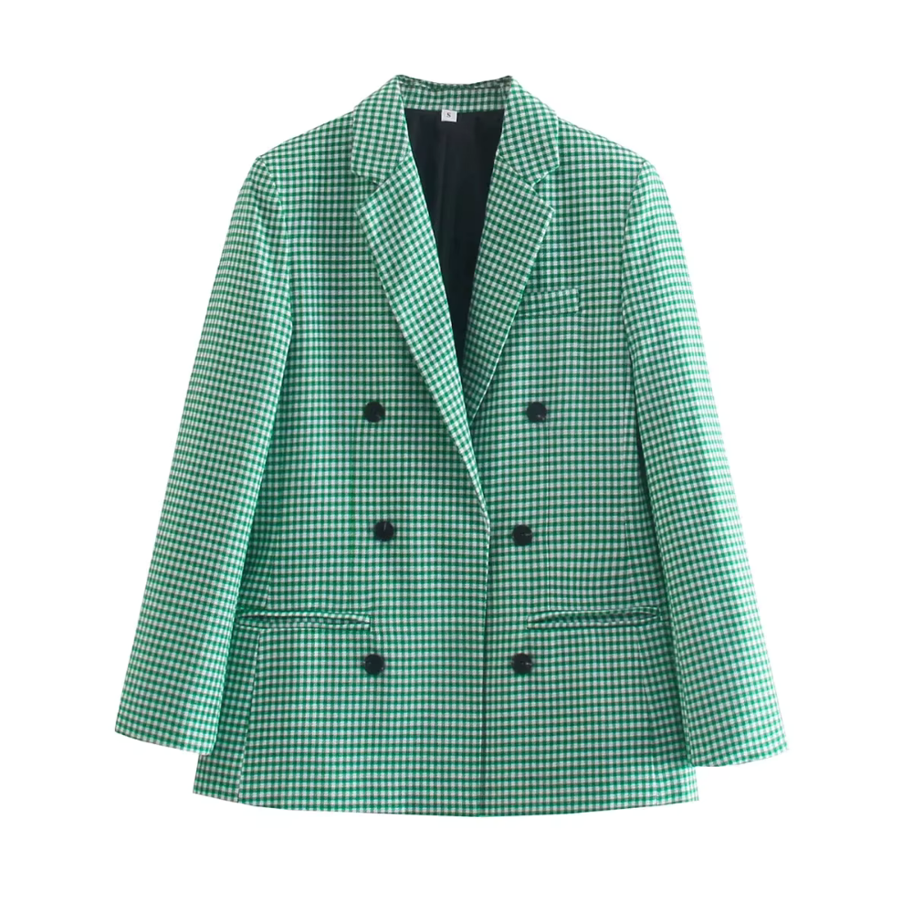 Stylischer, farbenfroher Karo-Blazer für Damen - Beixina