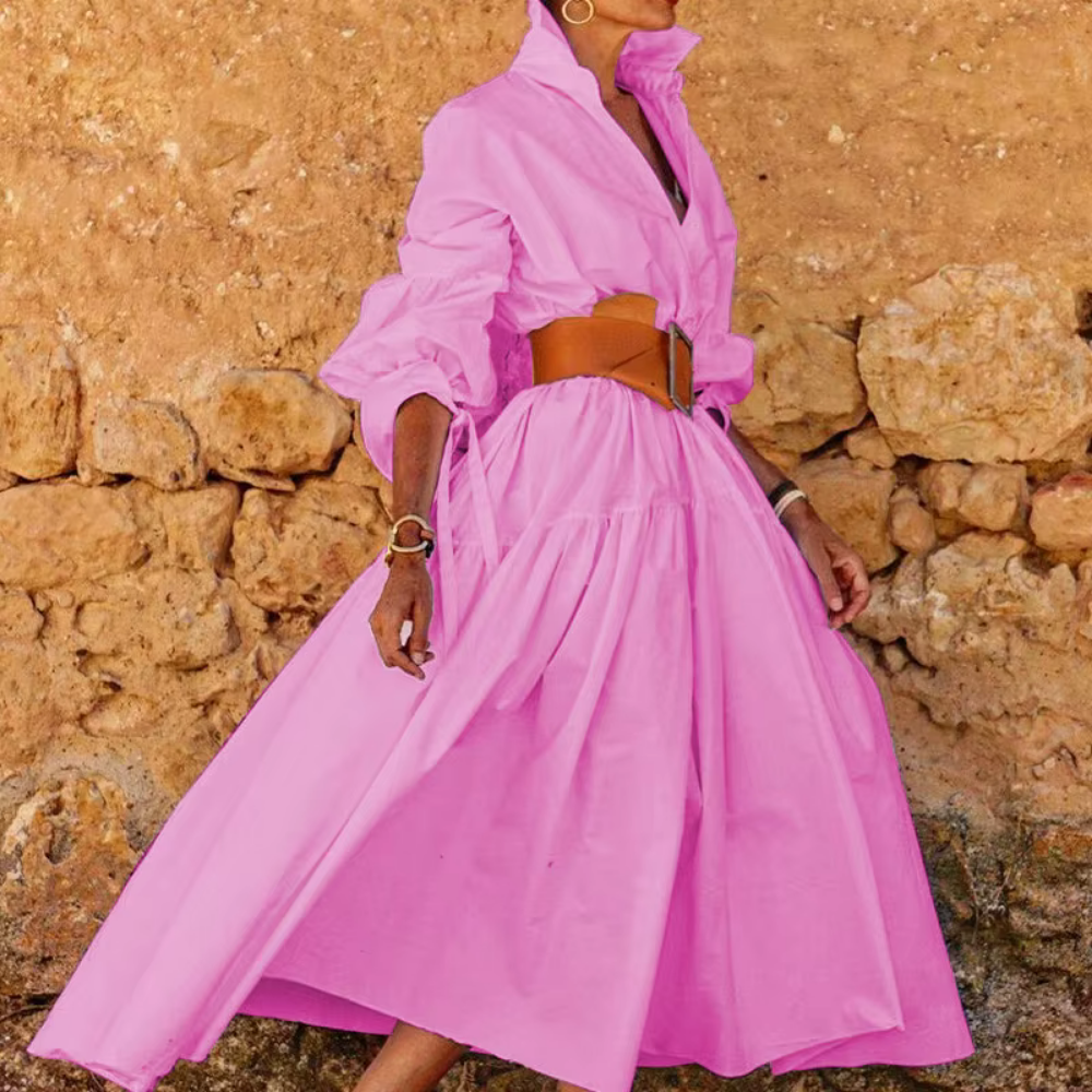 Grace - Ausgestelltes Hemdblusenkleid mit Gürtel