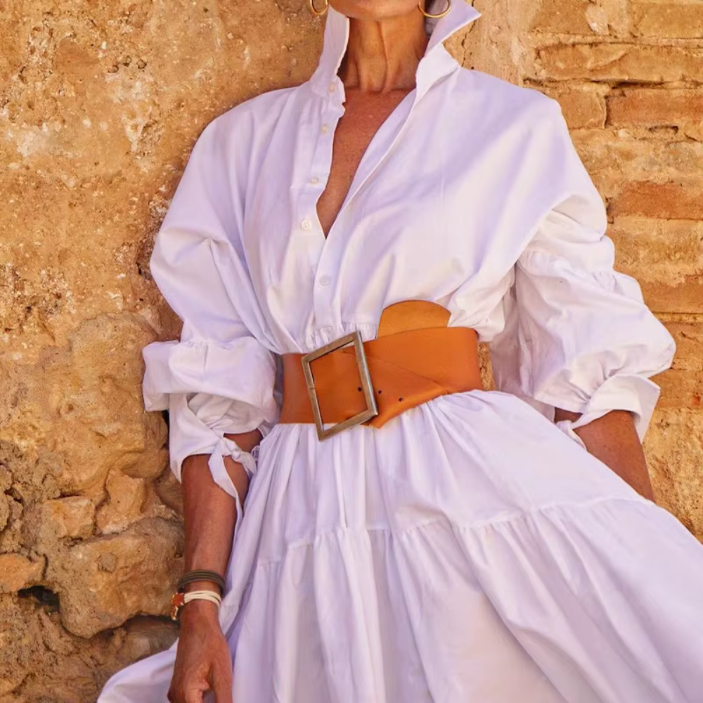 Grace - Ausgestelltes Hemdblusenkleid mit Gürtel