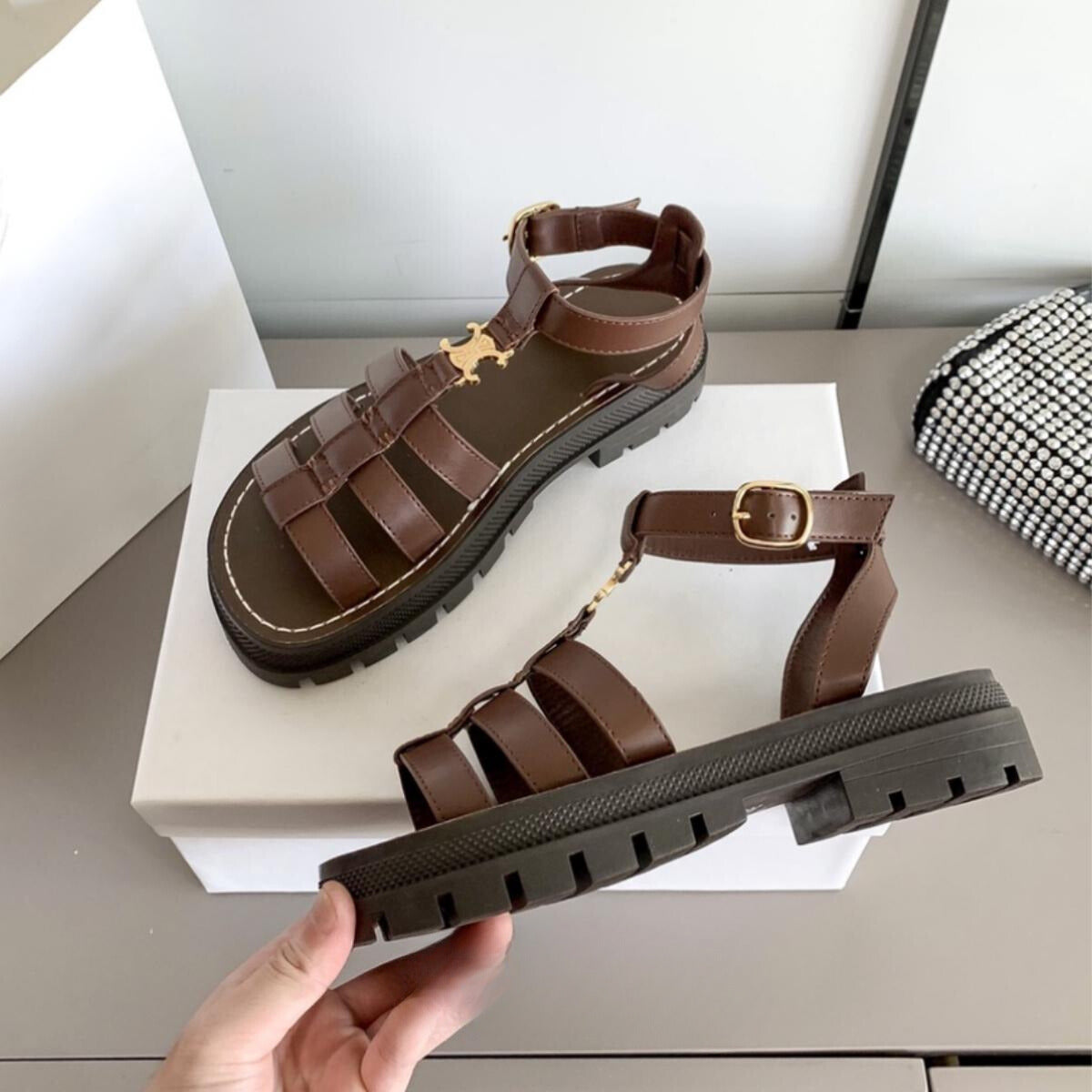 Anna | Elegante Damen Sandalen aus Weichem Leder in Metallic Gold – Komfortable Sommerschuhe-1