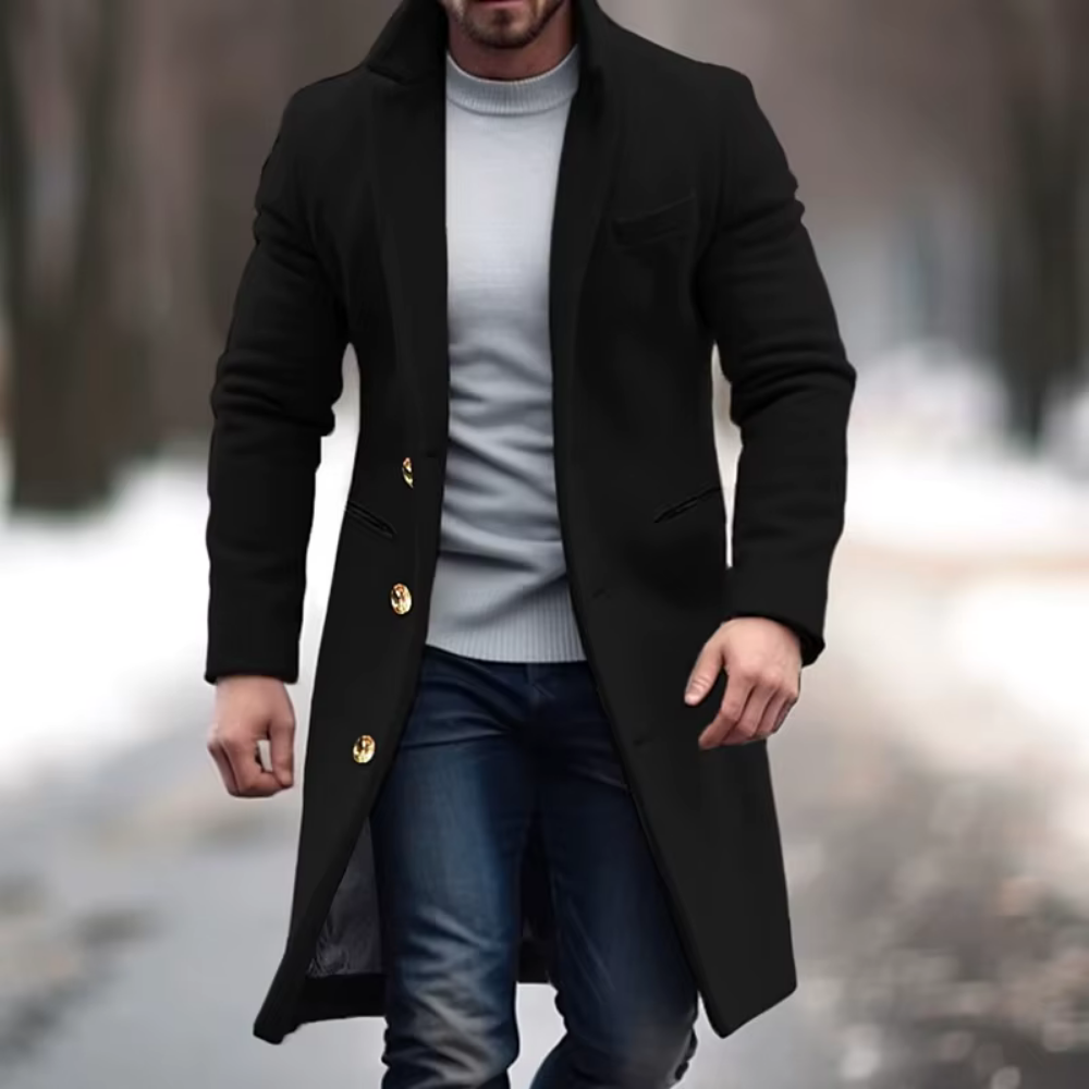 Pharel - Elegant und zeitlos Langer Mantel für Herren