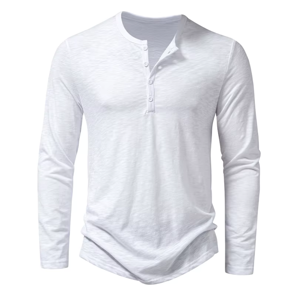 CALLUM – Das moderne henley-langarmshirt für stilsichere männer