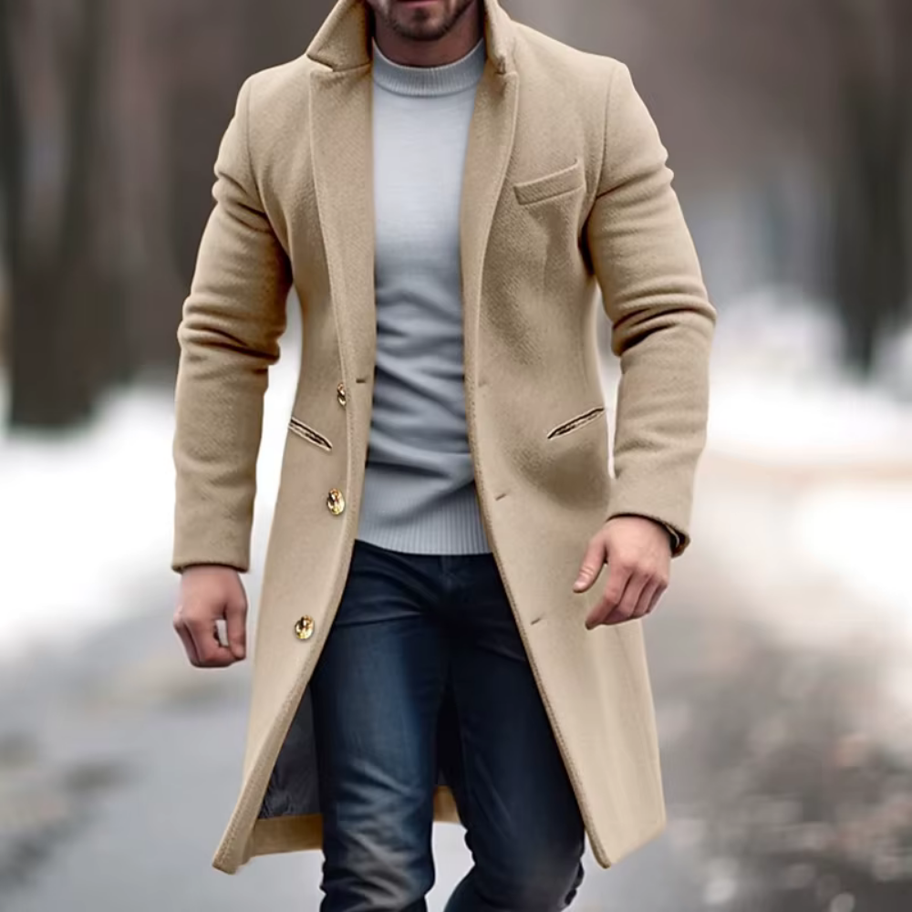 Pharel - Elegant und zeitlos Langer Mantel für Herren