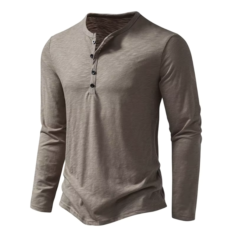 CALLUM – Das moderne henley-langarmshirt für stilsichere männer