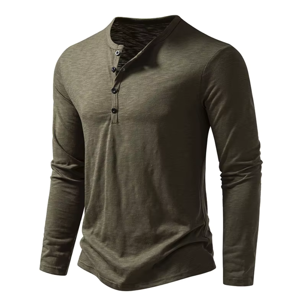 CALLUM – Das moderne henley-langarmshirt für stilsichere männer