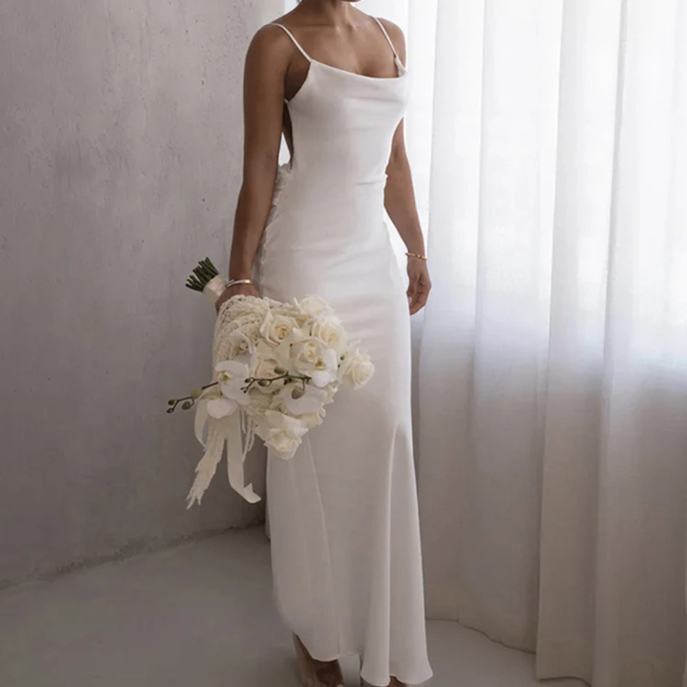 Elegantes Maxikleid mit offenem Rücken für Damen - Zeralyae