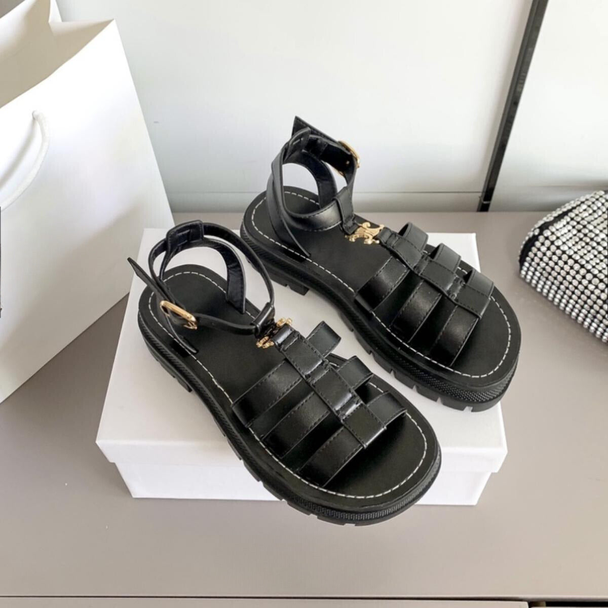 Variant image for Anna | Elegante Damen Sandalen aus Weichem Leder in Metallic Gold – Komfortable Sommerschuhe-8