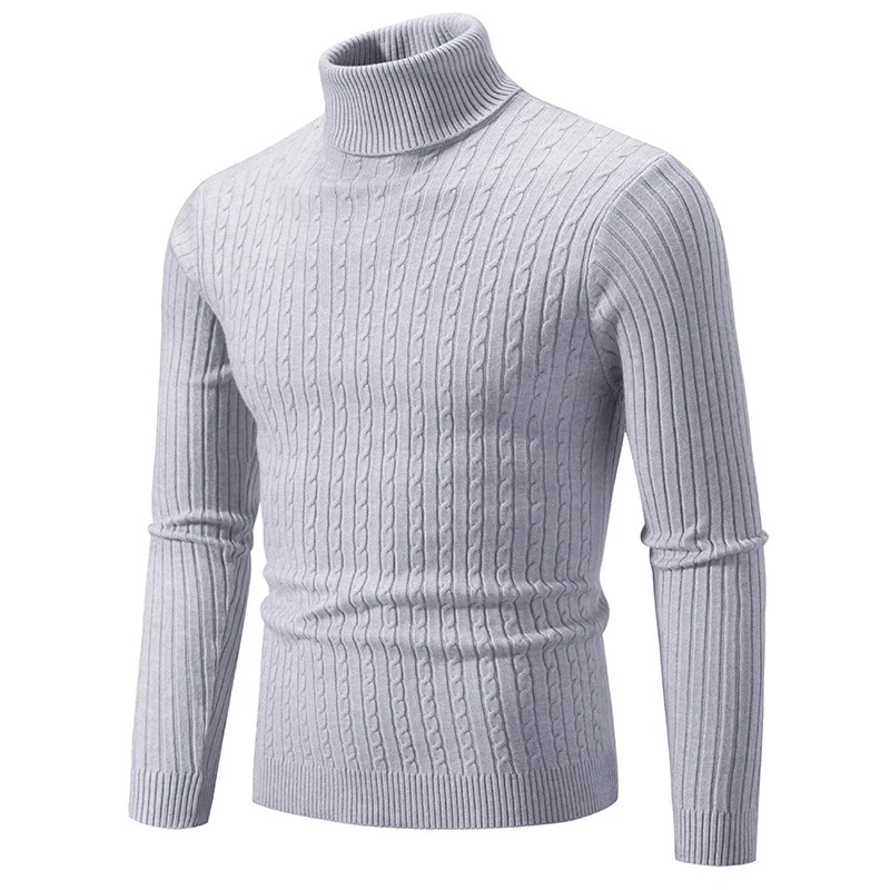 Variant image for Herrenpullover Schwarz Größe M Viskose Slim Fit Rollkragen-21