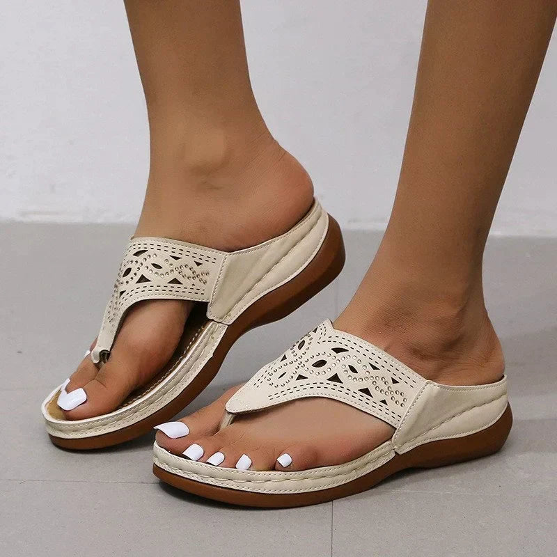 Anna - Damen Flip Flops Mit Optimalem Halt Für Den Sommer - Bequeme Und Modische Strand-Sandalen-5