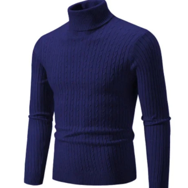 Variant image for Herrenpullover Schwarz Größe M Viskose Slim Fit Rollkragen-36
