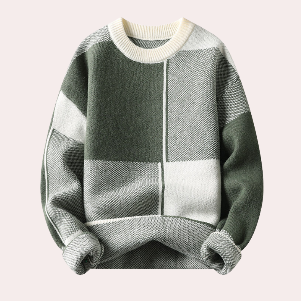 Variant image for Herrenpullover Schwarz Größe M Acryl Geometrisches Design-1