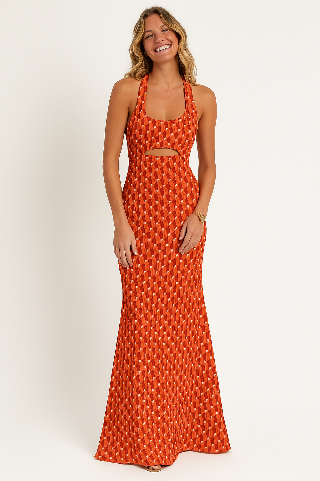 Variant image for Orion Elegantes Langkleid Damen – Slim Fit Halterhals für Hochzeitsgast & Festliche Anlässe-1