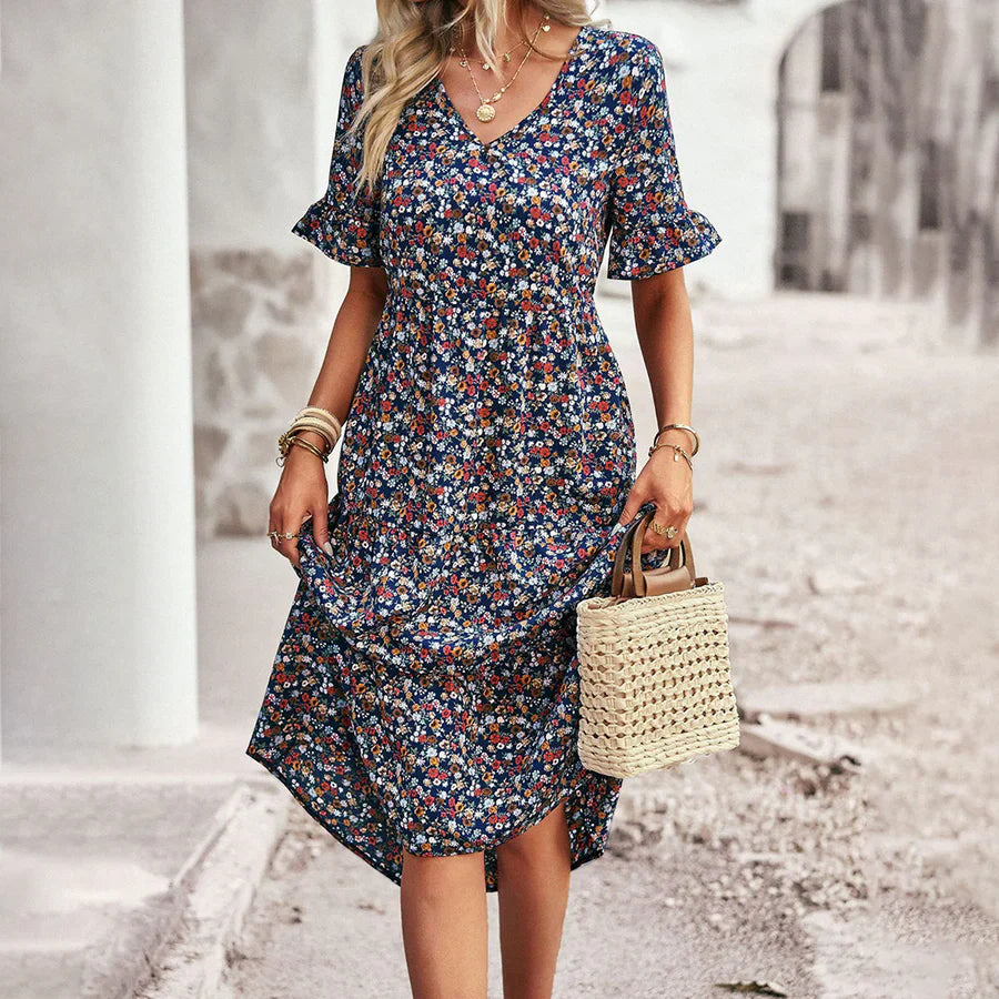 XENA – Die florale sommerrobe für einen eleganten auftritt