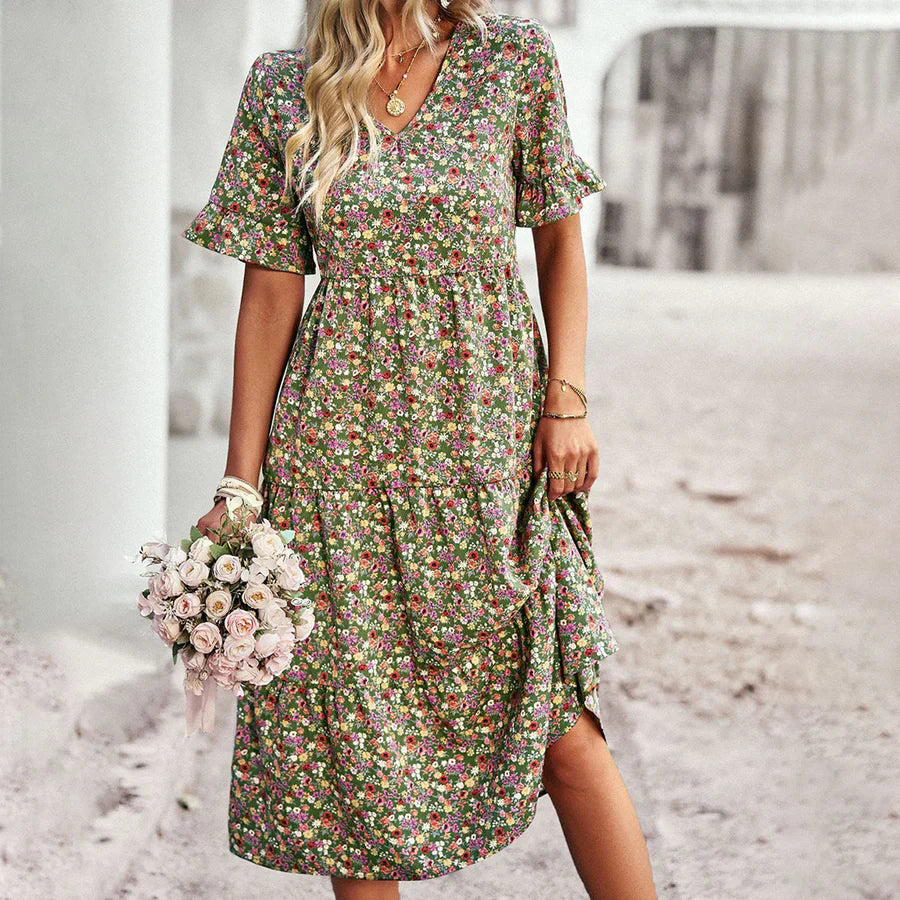 XENA – Die florale sommerrobe für einen eleganten auftritt