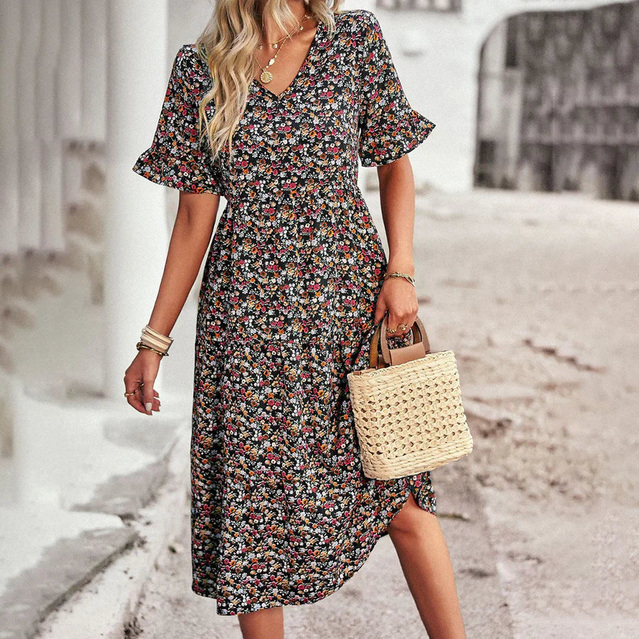 XENA – Die florale sommerrobe für einen eleganten auftritt