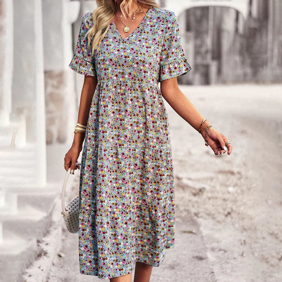 XENA – Die florale sommerrobe für einen eleganten auftritt