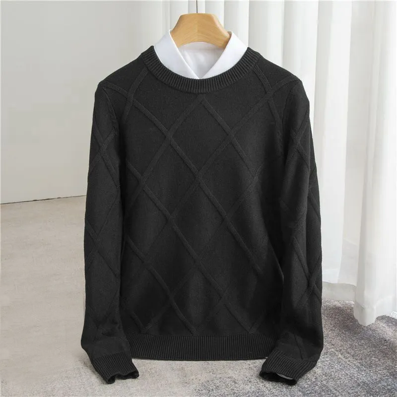 Variant image for Herrenpullover Grau Größe M Wollmischung Langarm entspannt-19