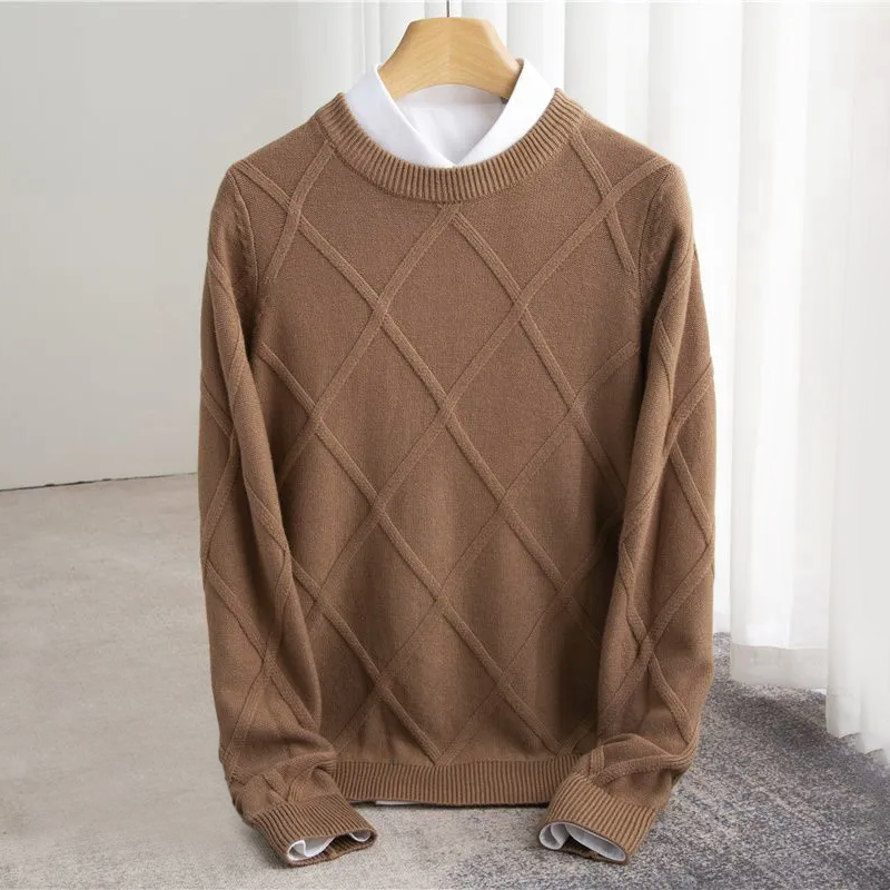Variant image for Herrenpullover Grau Größe M Wollmischung Langarm entspannt-13