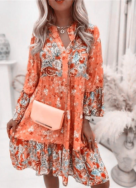 Anna | Florales Oversize Kleid für Damen - Elegante Sommerkleider mit Blumenmuster-6