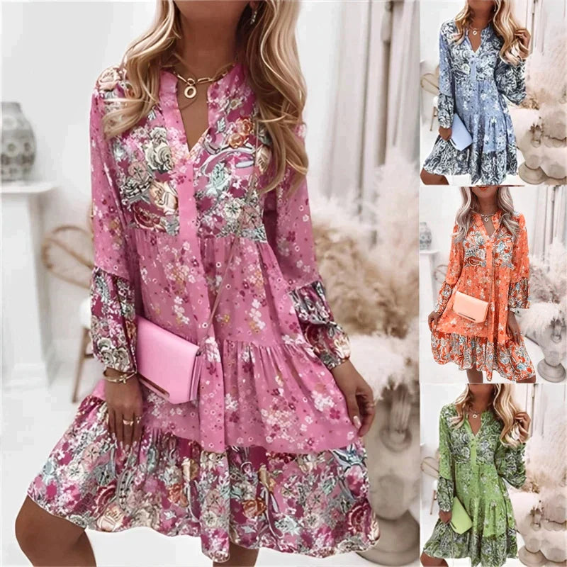 Anna | Florales Oversize Kleid für Damen - Elegante Sommerkleider mit Blumenmuster-3
