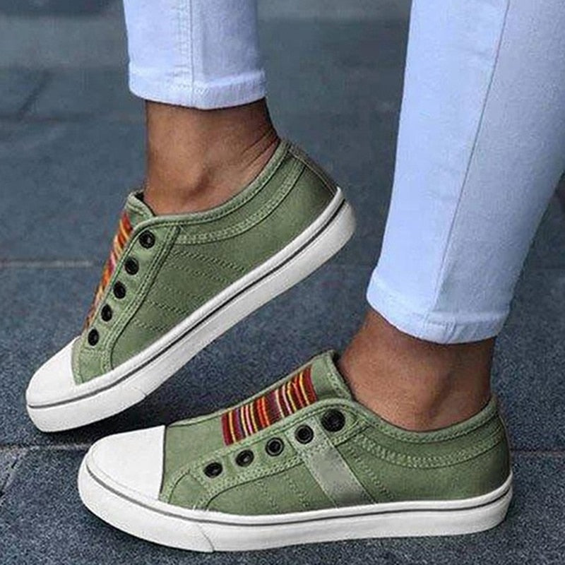 Anna | Bequeme Damen Schuhe aus Canvas – Stilvoll und Langlebig für Alltag und Freizeit-3