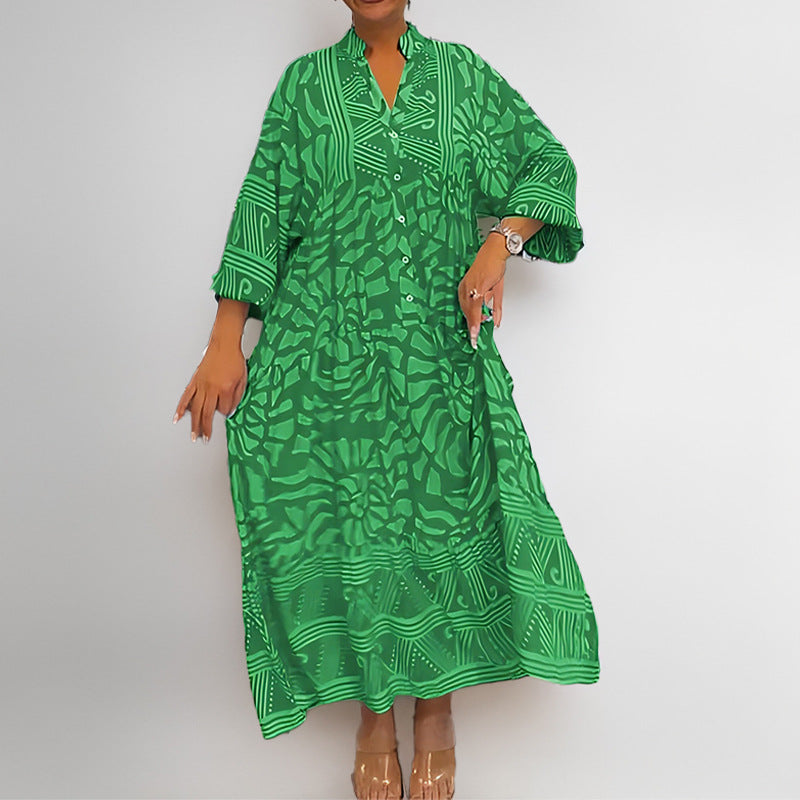 Variant image for Lena Damen Sommerkleid - Lockerer Midi Stil mit Knopffront und Rollärmeln für Freizeit und Sommer-13