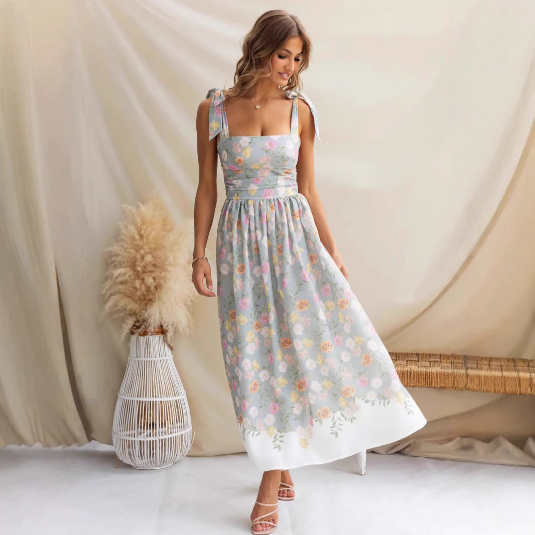 Variant image for Lena Damen Midi Kleid - Blumendruck - Fließende Silhouette - Leichter Stoff für Sommerkleider-1