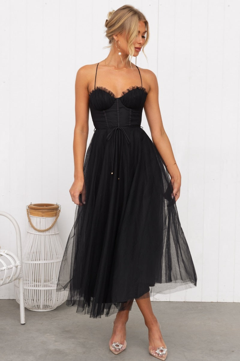 Variant image for Lena Abendkleid - Elegantes A-Line Kleid mit Netzüberzug für Damen, Ideal für Hochzeiten und Abendveranstaltungen-6