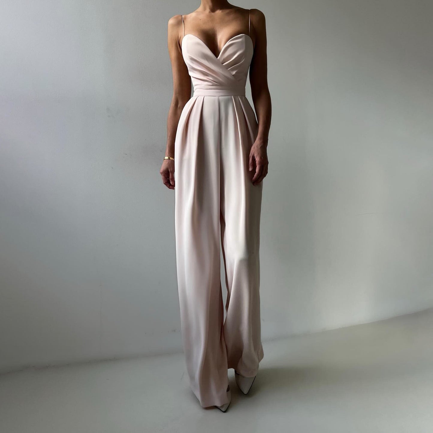 Lena Damen Jumpsuit Festlich Mit Schatzausschnitt & Weitem Bein – Eleganter Overall Für Hochzeit & Abendveranstaltungen-2