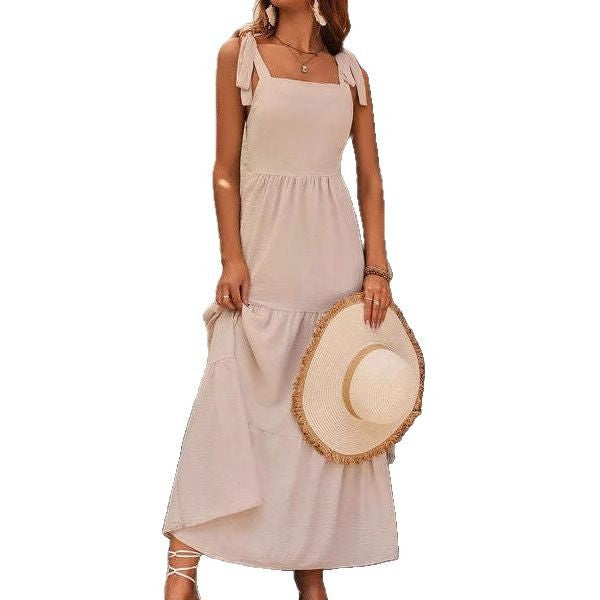 Lena Damen A-Linie Kleid aus Leichter Baumwolle – Elegantes Sommerkleid für Frühling/Sommer, Ärmellos, MIDI-Rock-6
