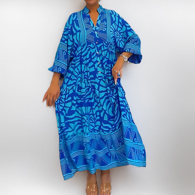Variant image for Lena Damen Sommerkleid - Lockerer Midi Stil mit Knopffront und Rollärmeln für Freizeit und Sommer-17