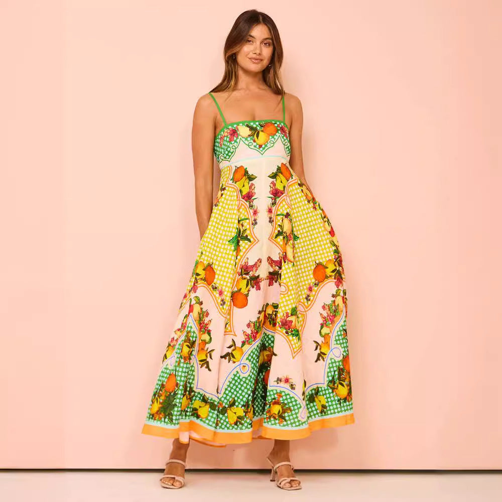 Variant image for Lena Damen Midi Kleid - Smocked Mieder - Paisley Print - A-Linie - Sommerkleider für Freizeit und Urlaub-14