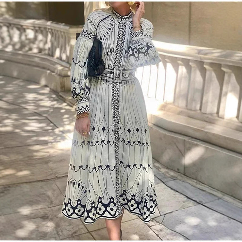 Variant image for Lena Damen Midi Kleid - Elegantes Sommerkleid mit Gürtel für Hochzeitsgast und besondere Anlässe-1