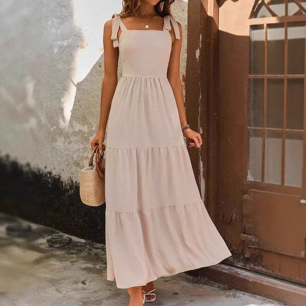 Lena Damen A-Linie Kleid aus Leichter Baumwolle – Elegantes Sommerkleid für Frühling/Sommer, Ärmellos, MIDI-Rock-5