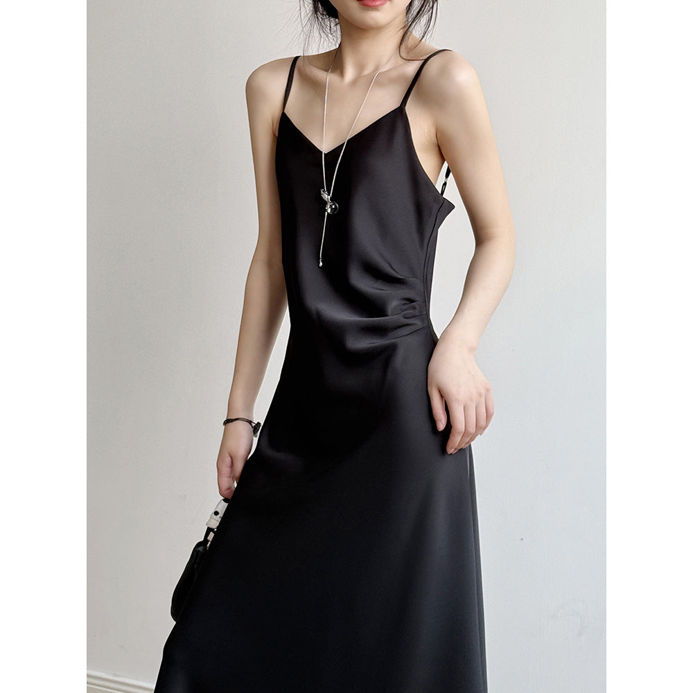 Variant image for Lena Damen Satin A-Linie Camisolkleid – Elegantes Kleid für Hochzeitsgast & Festliche Anlässe-1