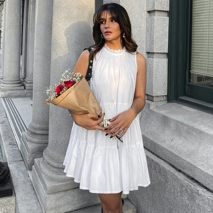 Damen A-Linien Kleid Blau Größe M Leichte Rayon Sommerkleider-2