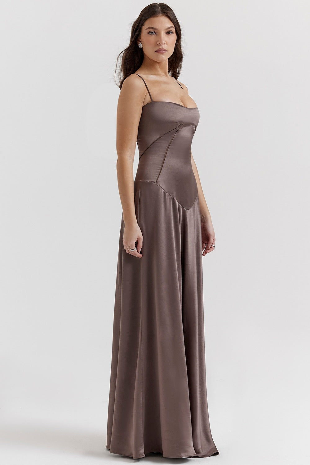 Lena Abendkleid Lang Aus Satin – A-Linie Mit Spaghetti-Trägern Für Elegante Anlässe-6