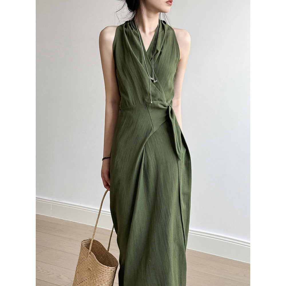 Variant image for Lena Damen Halter Neck Kleid - Elegantes Abendkleid für Sommerpartys und besondere Anlässe-3